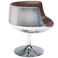 Chaise longue - Cadeira design - Similicouro e metal - Cognac
