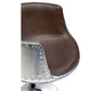 Chaise longue - Cadeira design - Similicouro e metal - Cognac