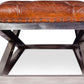 Banc en acier - Tapissé en cuir - Churchill