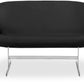 Sofa zakrzywiona - tapicerka skórzana - 2 miejsca - Svin