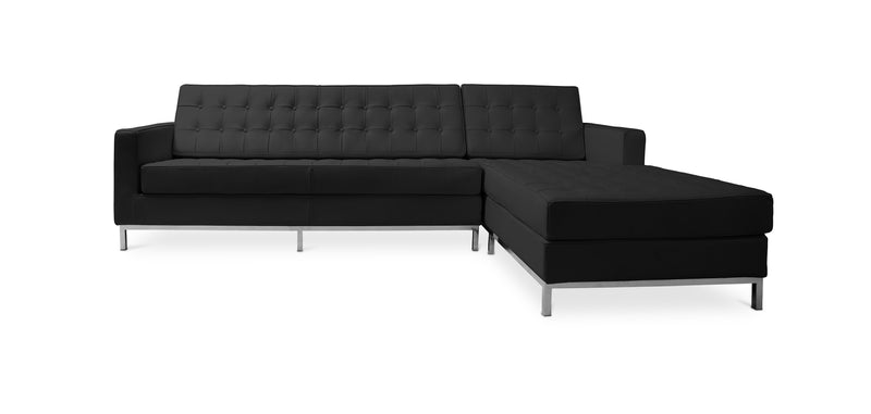 Chaise Longue Design - Revêtement en Cuir - Droite - Sama