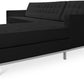 Chaise Longue Design - Revêtement en Cuir - Droite - Sama