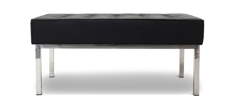 Banc Design - 2 places - Revêtement en cuir - Konel