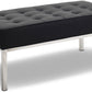 Ławka Design - 2 miejsca - Pokrycie ze skóry - Konel