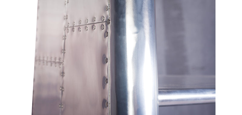 Étagère en Métal avec Tiroir - Style Aviateur - 4 Étagères - Zlan