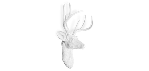 Wall Decoration - White Deer Head - Uka