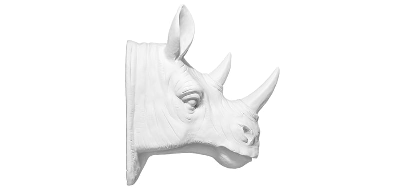 Décoration Murale - Tête de Rhinocéros Blanc - Uka