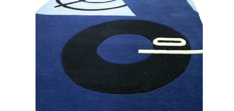 Tapis Design en Laine  - Blue Karine