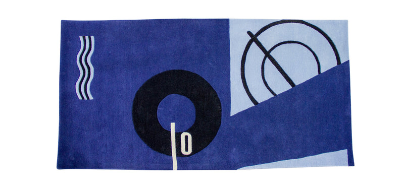Tapis Design en Laine  - Blue Karine