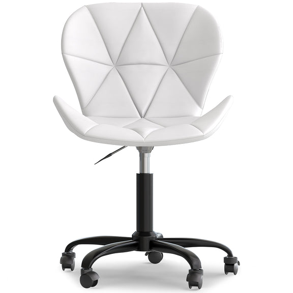 Office Chair with Wheels - Swivel Desk Chair - Upholstered in Faux Leather - Black Wito Frame - gallery 2