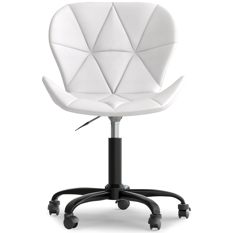 Office Chair with Wheels - Swivel Desk Chair - Upholstered in Faux Leather - Black Wito Frame - gallery 2