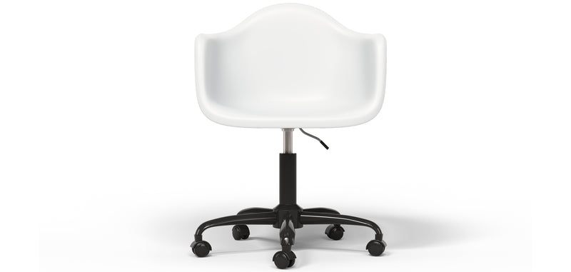 Chaise de bureau avec accoudoirs - Chaise de bureau avec roulettes - Structure noire Weston