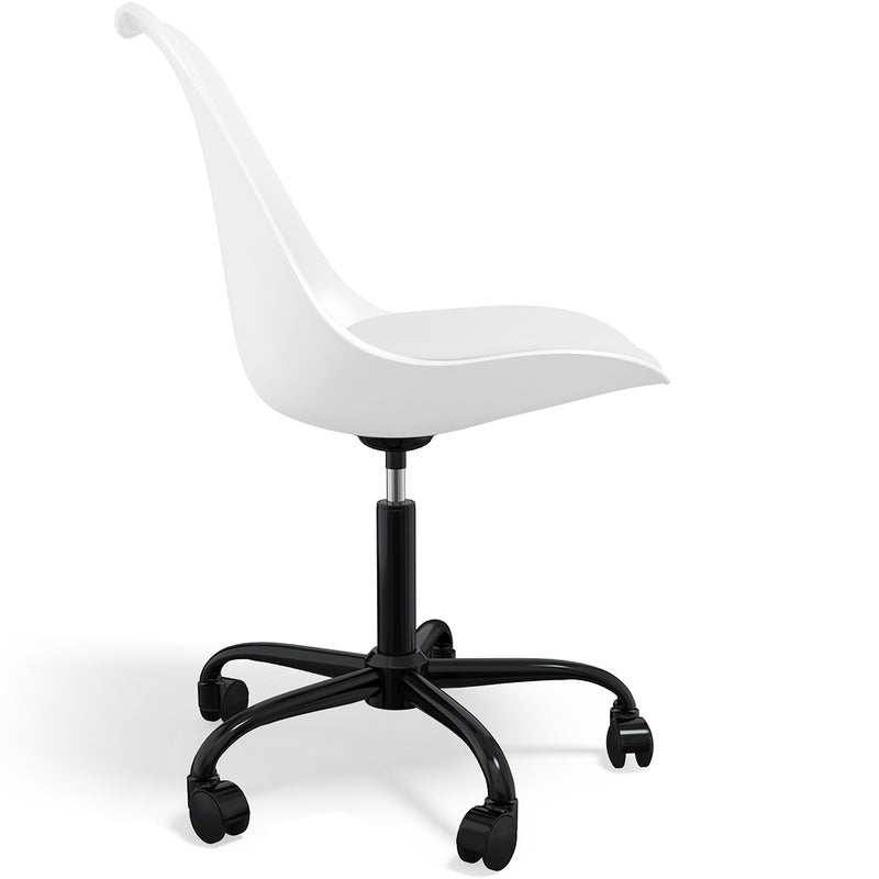 Office Chair with Wheels - Swivel Desk Chair - Tulip Black Frame - gallery 5