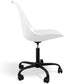 Chaise de bureau avec roulettes - Chaise de bureau pivotante - Structure noire Tulip