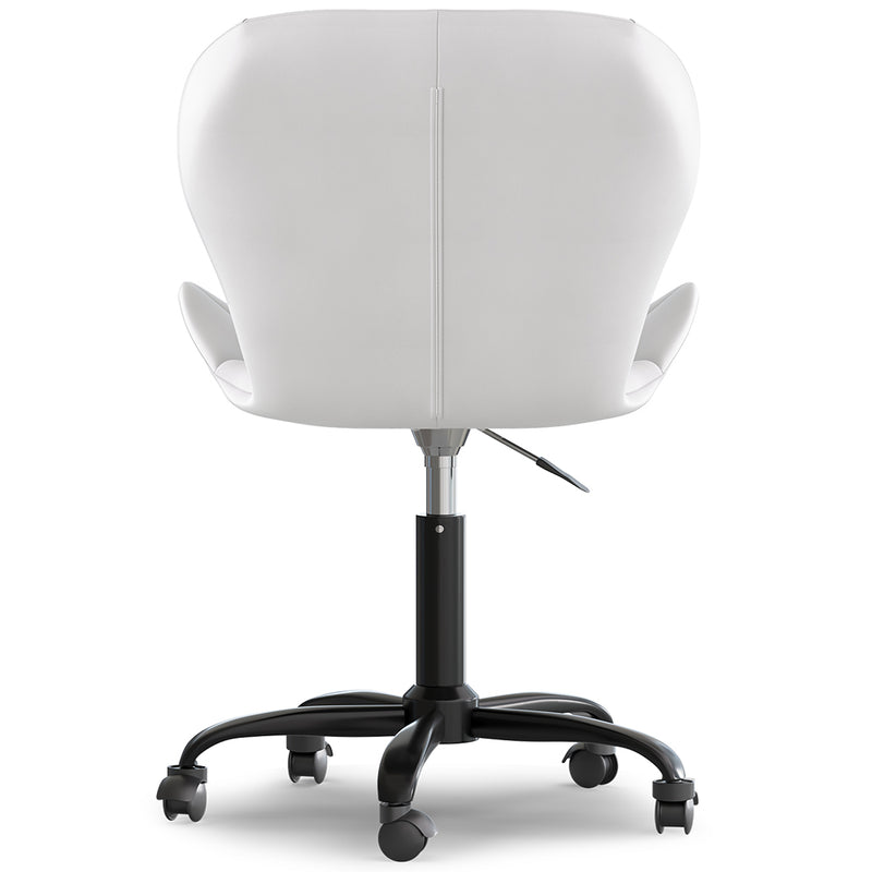 Office Chair with Wheels - Swivel Desk Chair - Upholstered in Faux Leather - Black Wito Frame - gallery 6