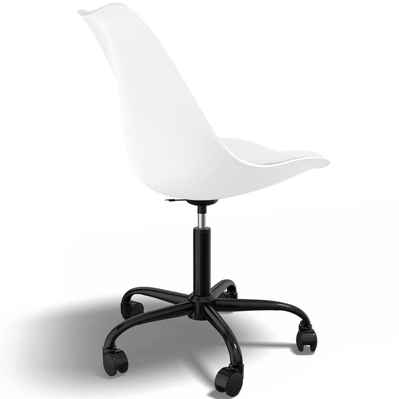 Office Chair with Wheels - Swivel Desk Chair - Tulip Black Frame - gallery 4