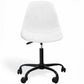 Office Chair Swivel with Wheels – Velvet Upholstery – Steel Black Legs - Denisse