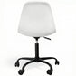 Office Chair Swivel with Wheels – Velvet Upholstery – Steel Black Legs - Denisse