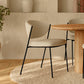 Chaise de salle à manger en Bouclette Fausse Fourrure Tapissée - Métal Noir - Seda