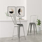 Taboret barowy z oparciem - design industrialny - 60cm - Stylix