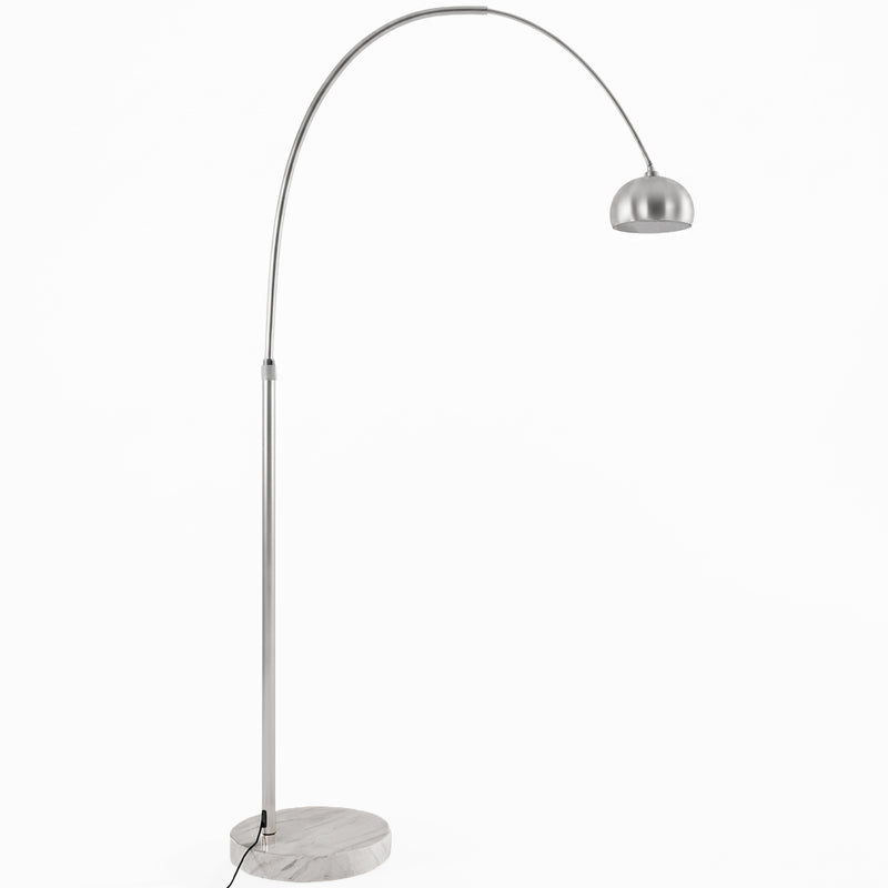 Arko Floor Lamp In Metal With Marble Round Base - Elegant Modern Home Lighting
