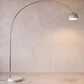 Arko Floor Lamp In Metal With Marble Round Base - Elegant Modern Home Lighting