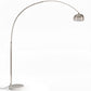 Arko Floor Lamp In Metal With Marble Round Base - Elegant Modern Home Lighting
