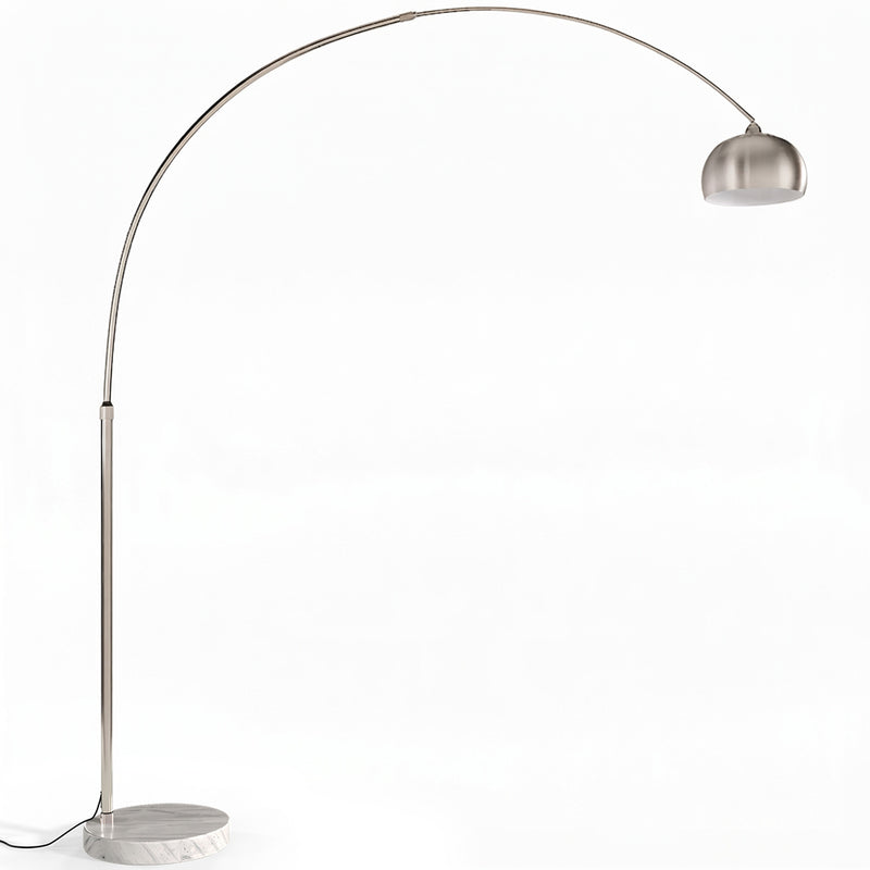 Arko Floor Lamp In Metal With Marble Round Base - Elegant Modern Home Lighting