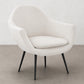 Fauteuil d’appoint rembourré en bouclé blanc - Eila