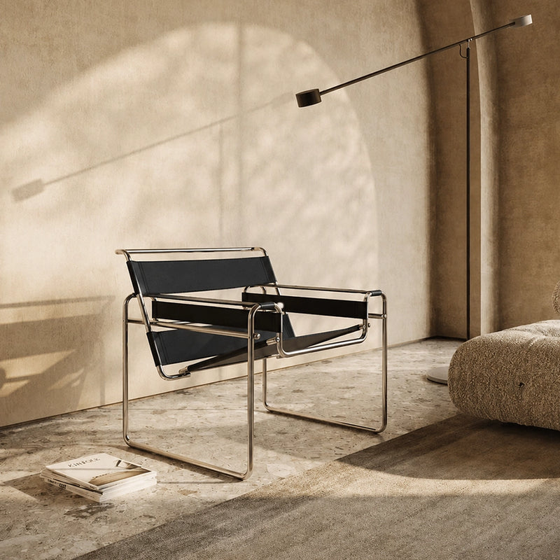Loungesessel – Kunstleder und Metall – Ivan