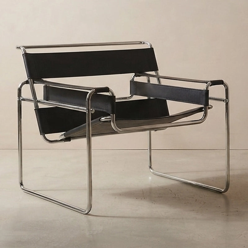 Loungesessel – Kunstleder und Metall – Ivan