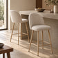 Sgabello rivestito in tessuto bouclé - Design scandinavo - 66cm - Evelyne