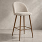 Stool Upholstered in Bouclé Fabric - Scandinavian Design - 76 cm - Evelyne