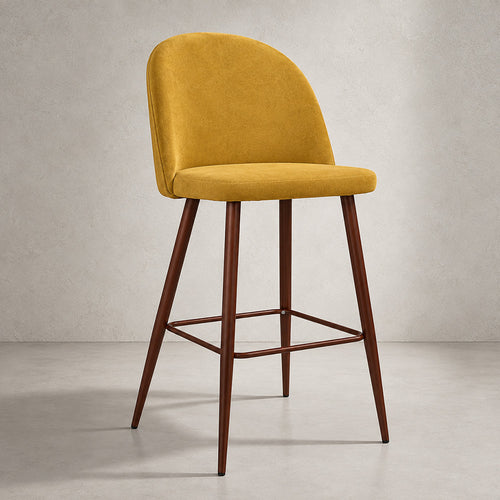 Fabric Upholstered Stool - Scandinavian Design - 66cm- Evelyne