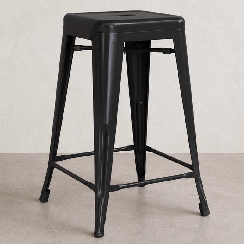 Taburete de Bar - Diseño Industrial - Acero Mate - 60cm - Nueva Edición - Stylix