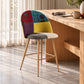 Banco estofado em patchwork - Estilo escandinavo - 66cm - Evelyne