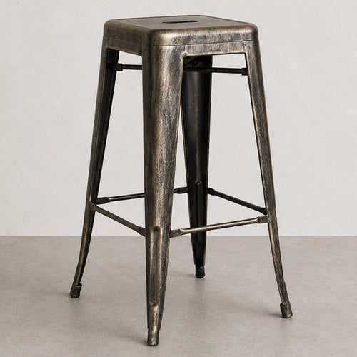 Stylix Industrial Bar Stool in Steel 76 cm High Modern Urban Kitchen Seating Solutions