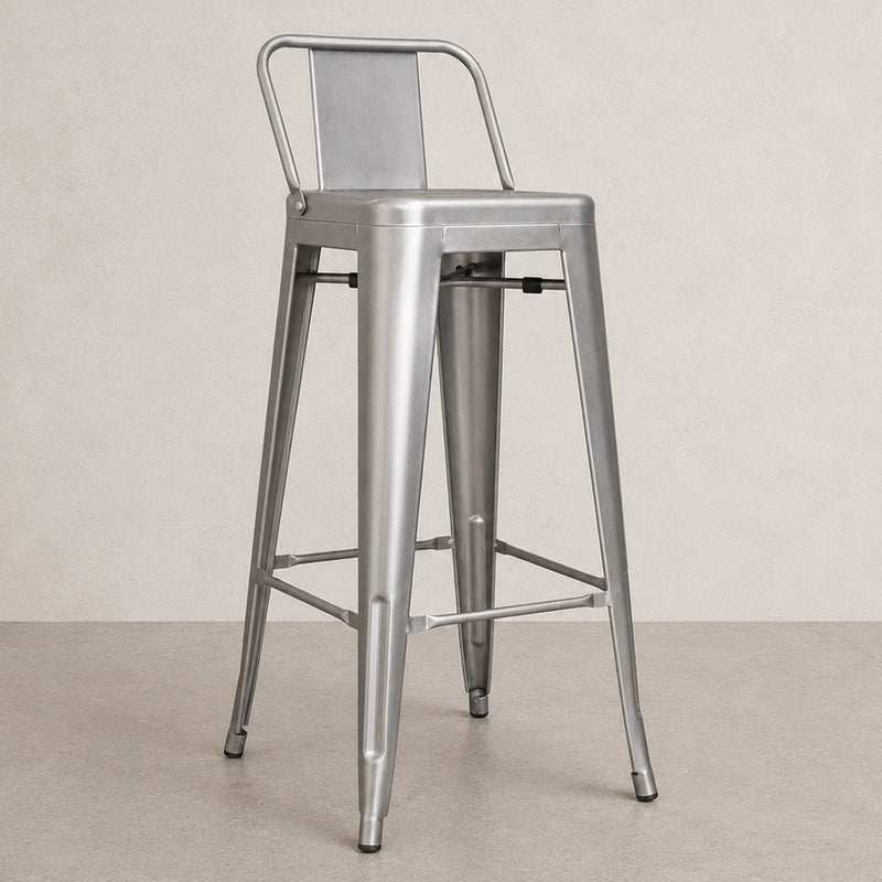 Tabouret de bar avec dossier - Design industriel - 76cm - Nouvelle édition - Stylix