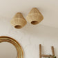 Naribu boho-plafondlamp in Bali-stijl, handgemaakt met lampenkap van natuurlijke vezels voor een warme vintage sfeer