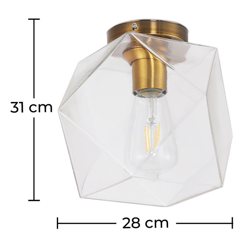 Sphere Shaped Glass Ceiling Lamp - gallery 8