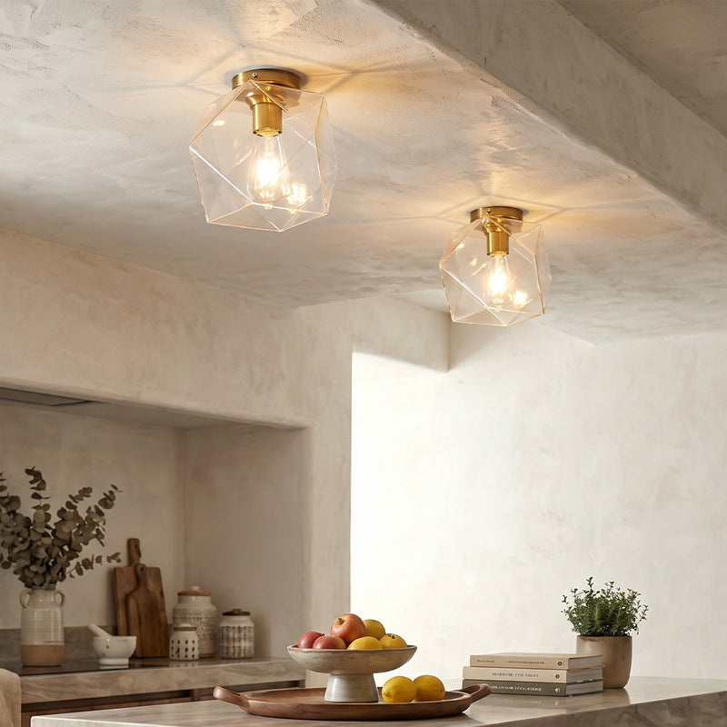 Sphere Shaped Glass Ceiling Lamp