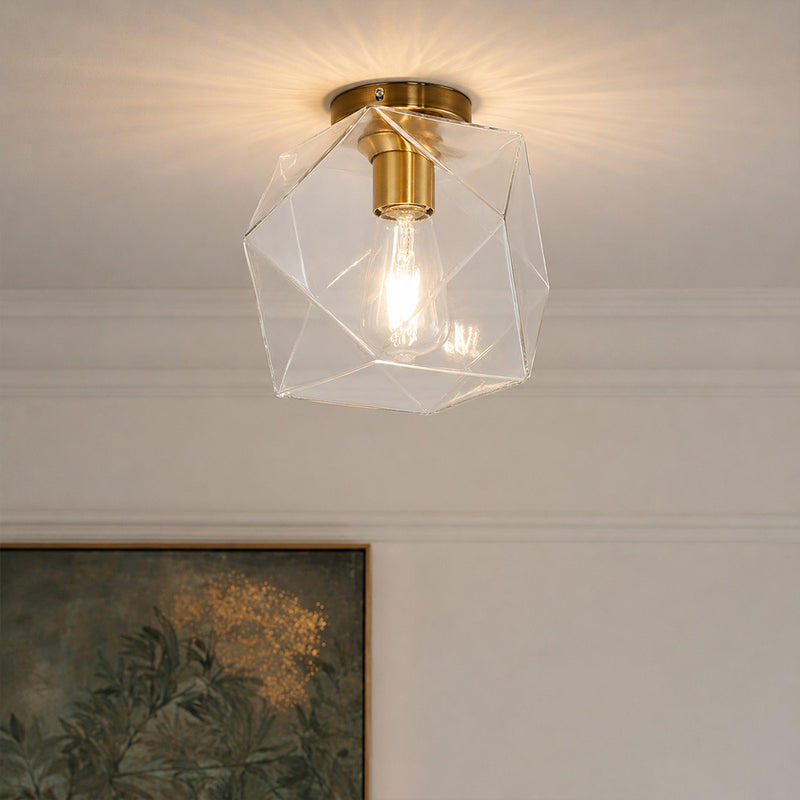 Sphere Shaped Glass Ceiling Lamp