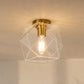 Sphere Shaped Glass Ceiling Lamp
