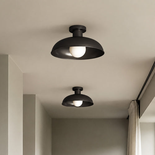Gubi industriel sort loftslampe i vintage fabriksdesign med moderne funktionalitet