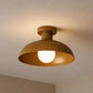 Gubi vintage plafondlamp met verweerde metalen afwerking, rond klassiek design voor tijdloze verlichting in huis