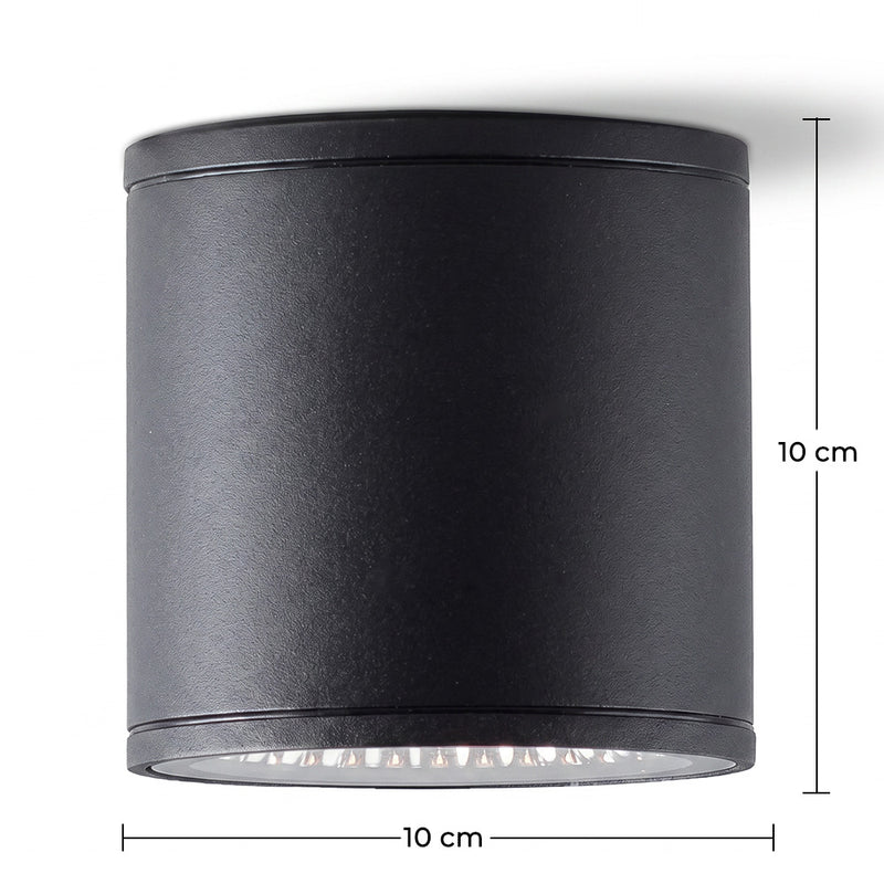 Alua led-plafondlamp en wandlamp, 10 W, aluminium, moderne buisspot, warm 3000K-omgevingslicht