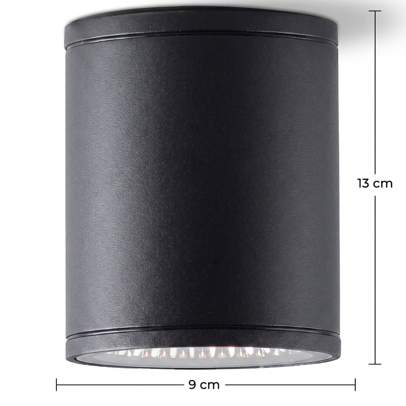 Aplique de techo o pared LED exterior Alua, impermeable, de aluminio, foco de 7 W con luz cálida para uso exterior