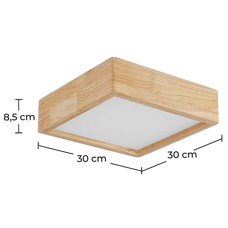 Ceiling Led Lamp Scandinavian Design Wooden - Teray - gallery 6