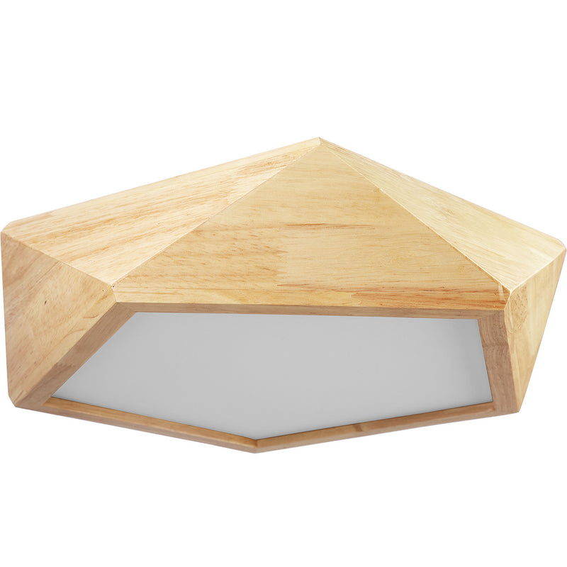 Sufitowa lampa LED Akira w stylu nordyckim, drewniana, do skandynawskich kuchni i jadalni