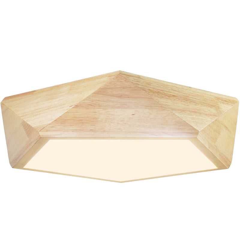 Sufitowa lampa LED Akira w stylu nordyckim, drewniana, do skandynawskich kuchni i jadalni